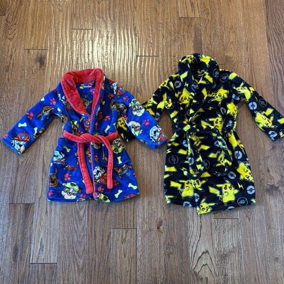 Nickelodeon fleece Pokémon Paw patrol bathrobe bundle 5t - Picture 2 of 7